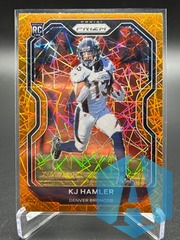 2020 Panini Prizm Orange Lazer #315 KJ Hamler Rookie RC Denver Broncos